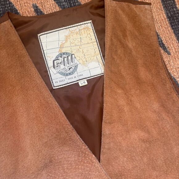VTG Global Identity Leather Fashions G-III Suede Vest Size Large - Picture 4 of 10